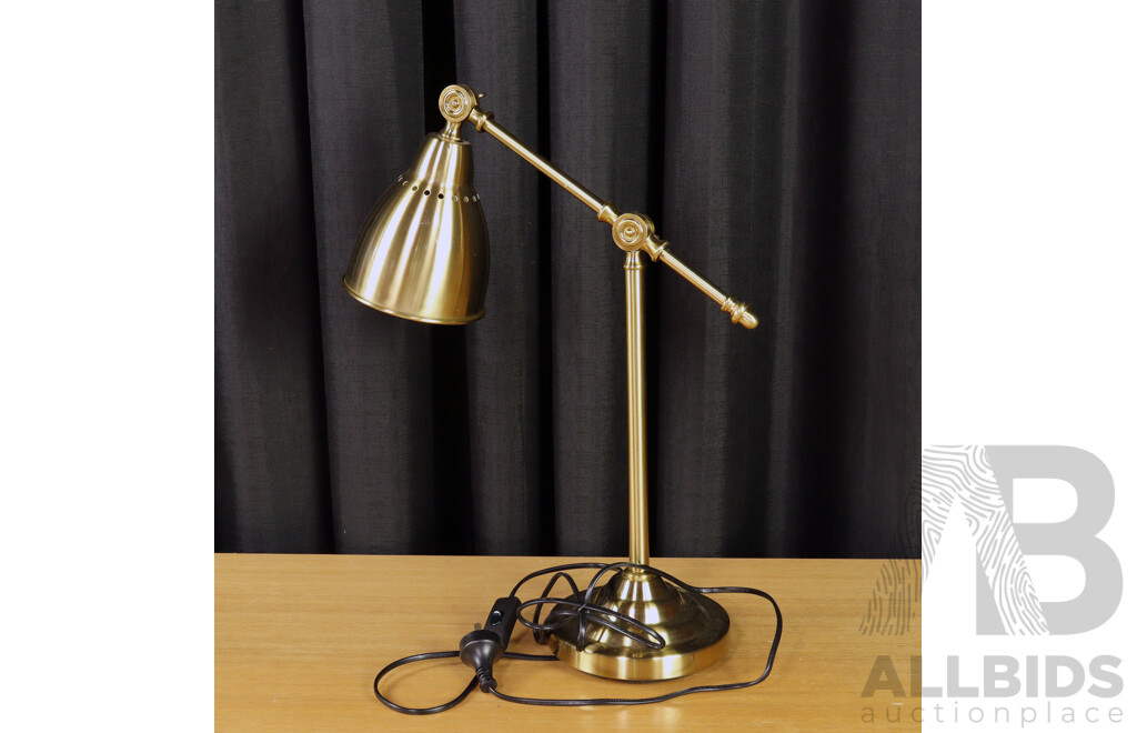 Ikea 'Barometer' Brass Coloured Desk Lamp