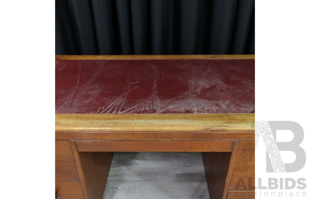 Maple Twin Pedestal Senators Desk