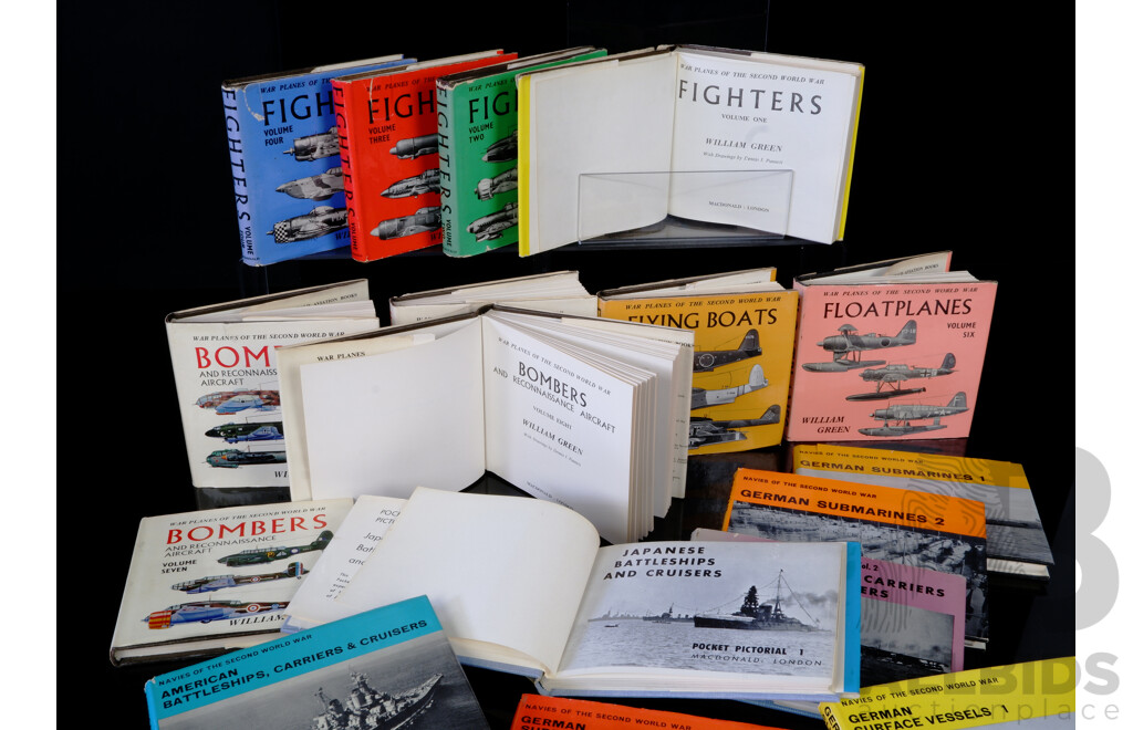 Collection 17 Volumes in the Macdonald & Co War Planes of the Second World War, Hardcovers with Dust Jackets