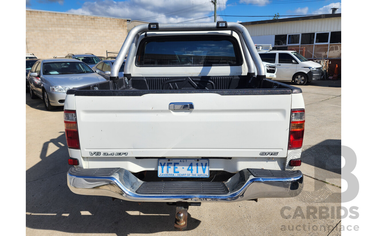 8/2004 Toyota Hilux SR5 (4x4) VZN167R Dual Cab P/Up White 3.4L