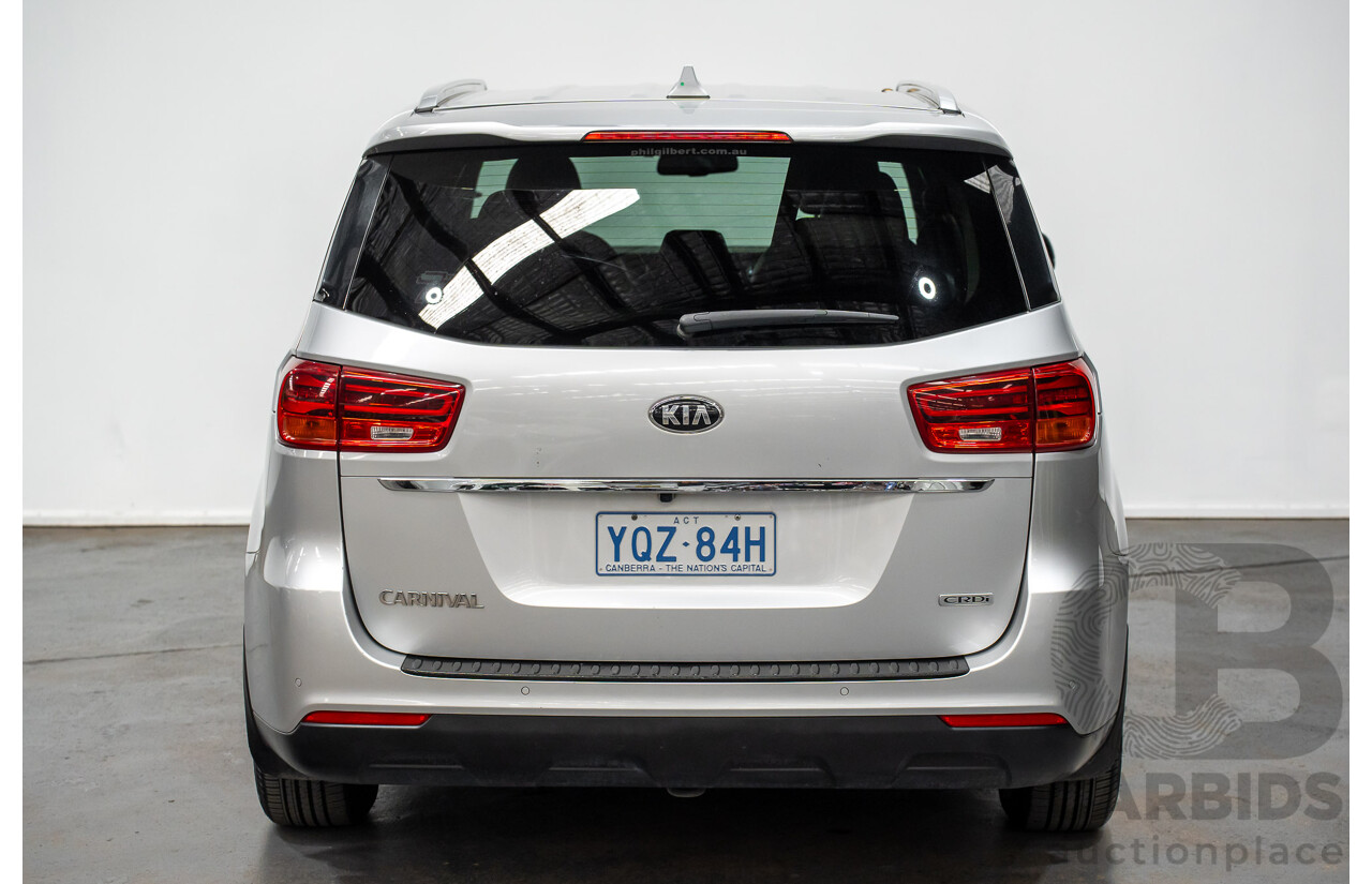 05/2019 Kia Carnival SLi YP PE MY19 4D Wagon Silky Silver Metallic Turbo Diesel 2.2L - 8 seater