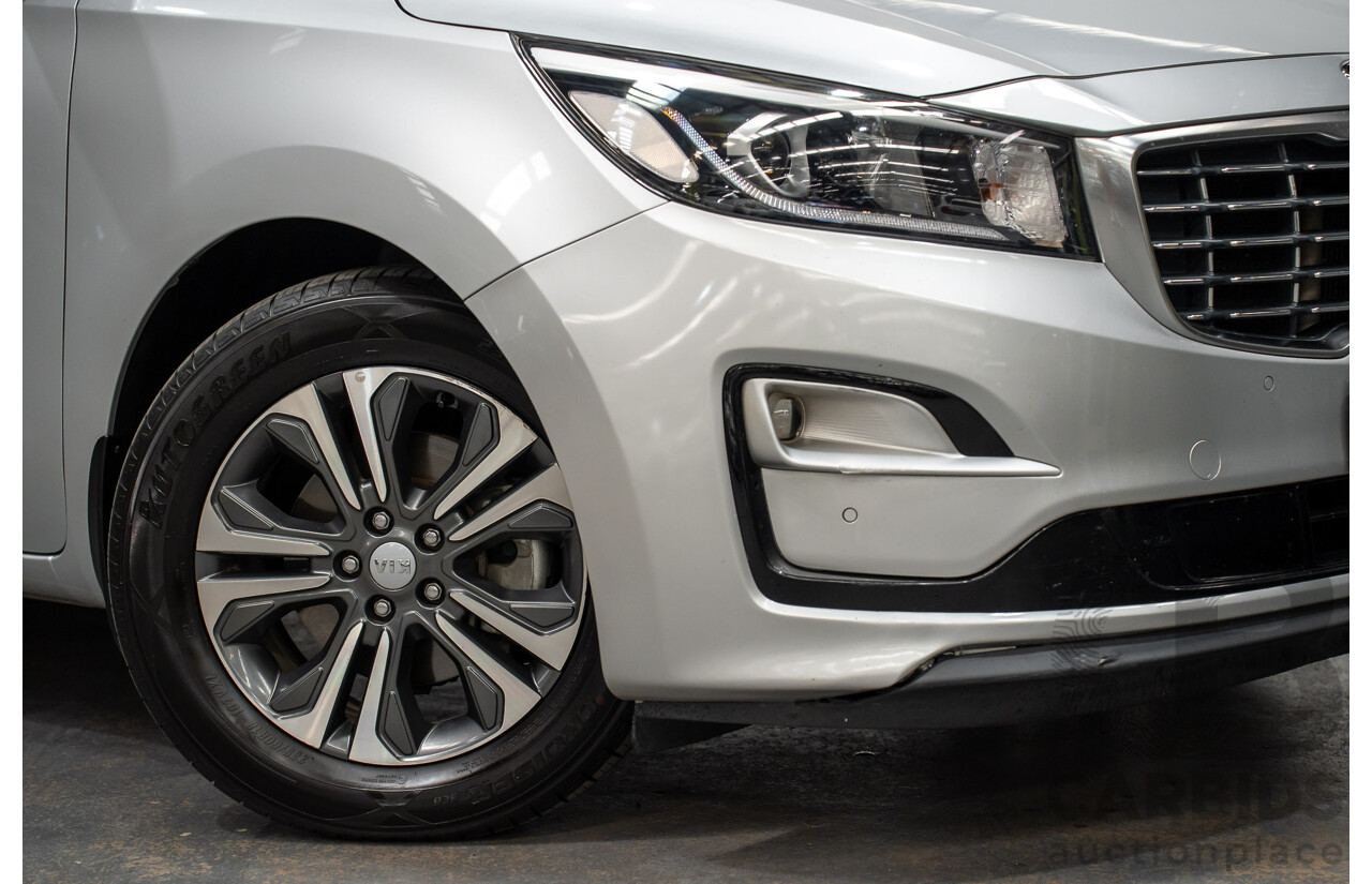 05/2019 Kia Carnival SLi YP PE MY19 4D Wagon Silky Silver Metallic Turbo Diesel 2.2L - 8 seater