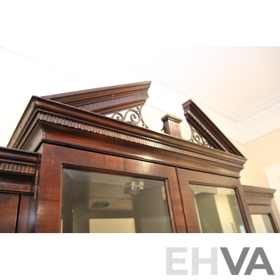 Chippendale Style China Cabinet with 4 Glass Doors 