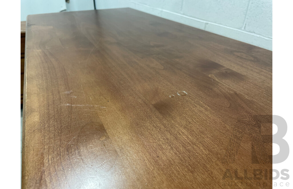 Solid Wood 7 Drawer Dresser and Bedside Table with 3 Drawers - Lot of 2