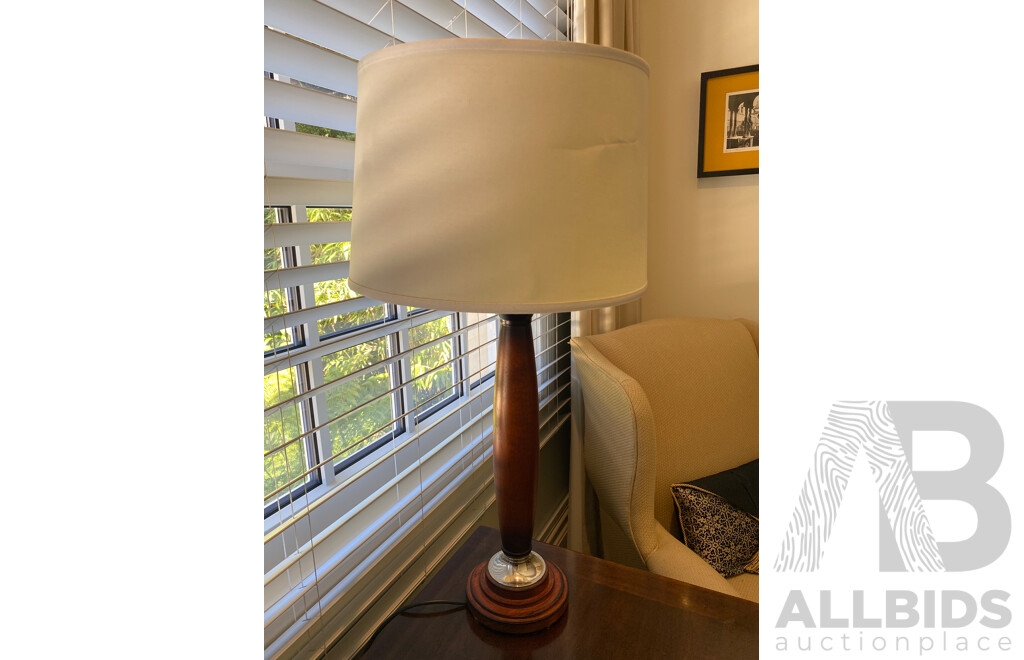 Pair of Wooden Table Lamps