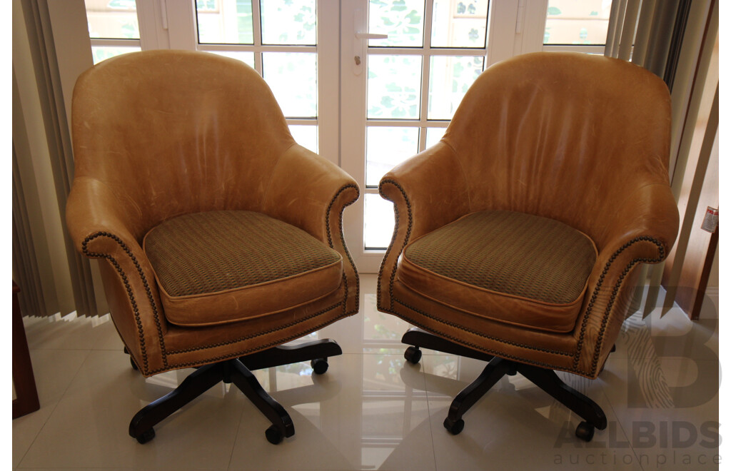CENTURY HICKORY, NC Swivel Office Chair - Lot of 2
