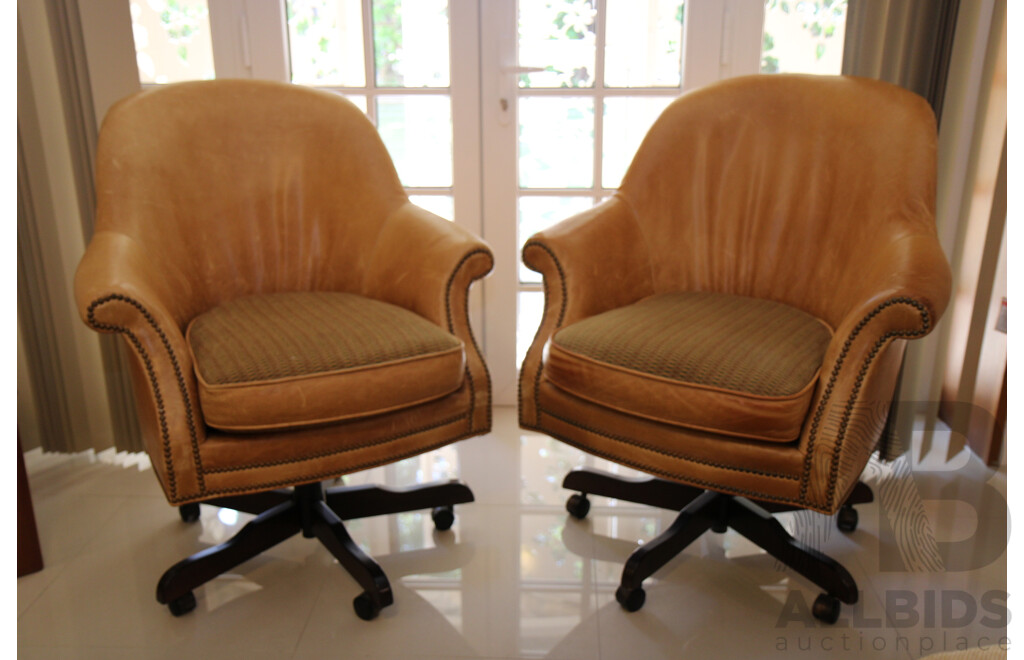 CENTURY HICKORY, NC Swivel Office Chair - Lot of 2