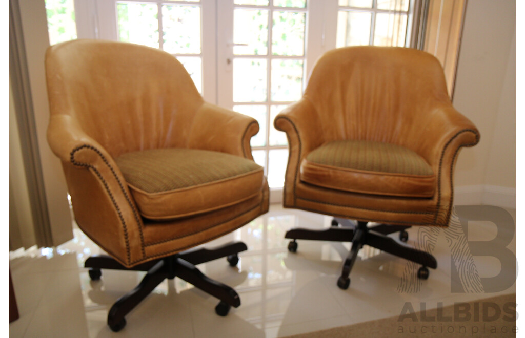 CENTURY HICKORY, NC Swivel Office Chair - Lot of 2