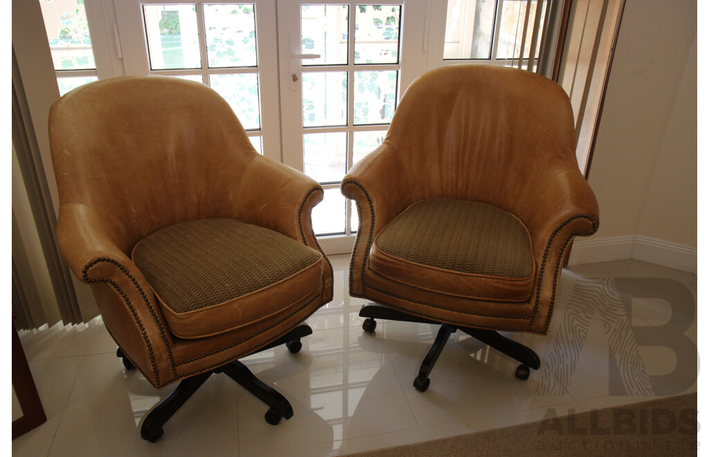 CENTURY HICKORY, NC Swivel Office Chair - Lot of 2