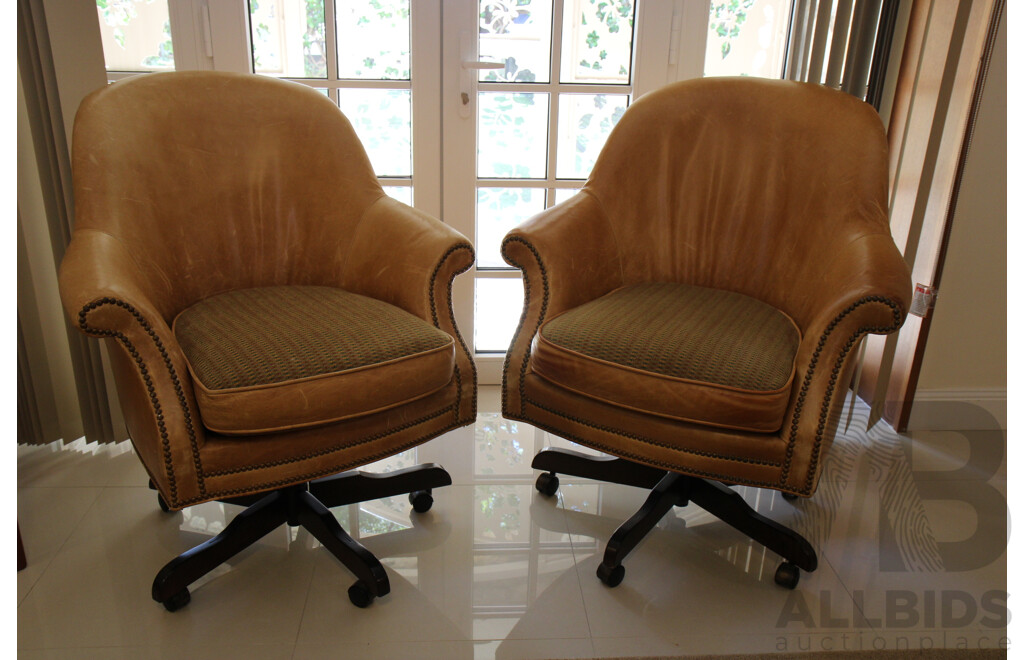 CENTURY HICKORY, NC Swivel Office Chair - Lot of 2