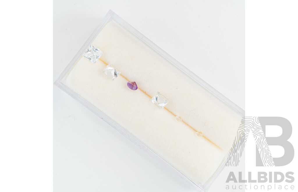 Collection of Natural & Synthetic Gemstones Including White Topaz and Cubic Zirconias