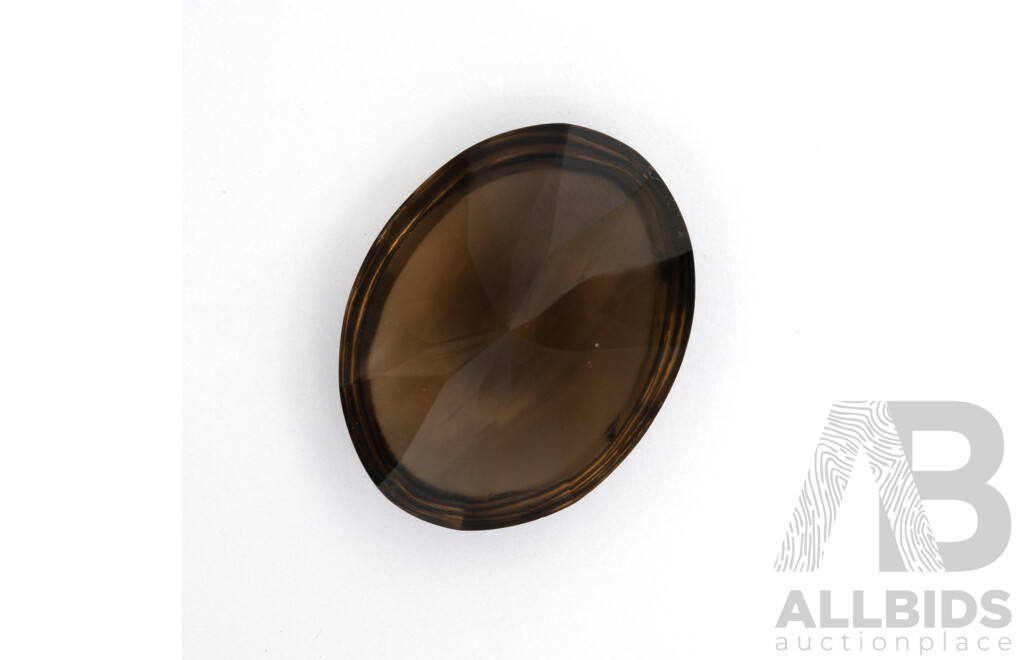 Smokey Quartz Cabochon, Natural Unset Gemstone, 26.45CT