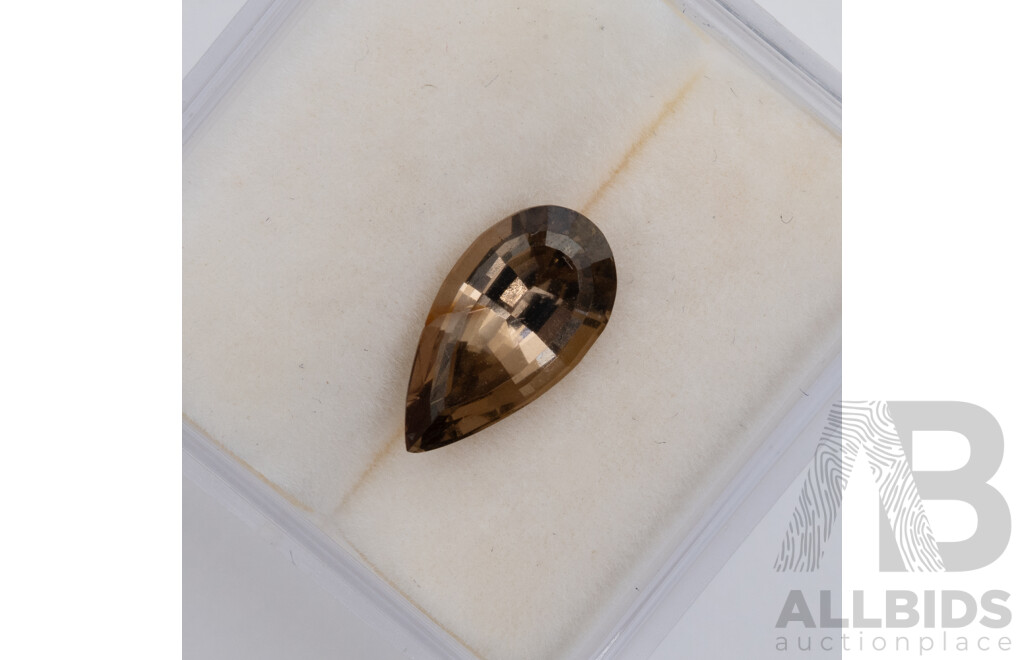 Australian Brown Zircon, Natural Unset Pear Cut Gemstone, 1.95CT