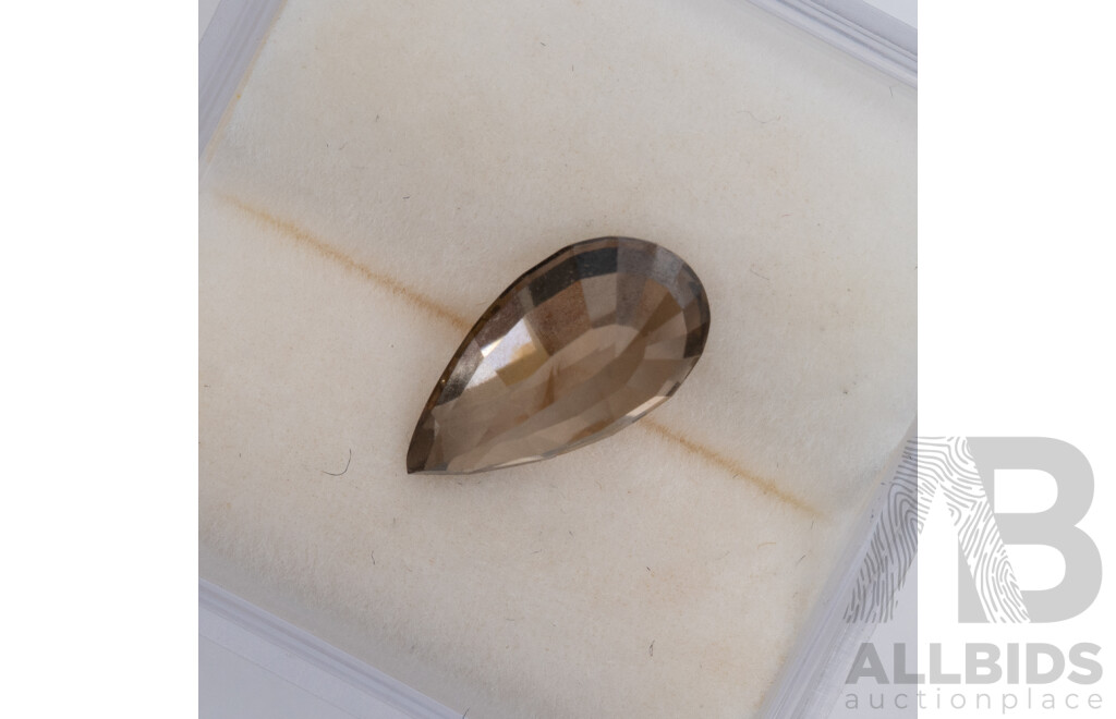 Australian Brown Zircon, Natural Unset Pear Cut Gemstone, 1.95CT