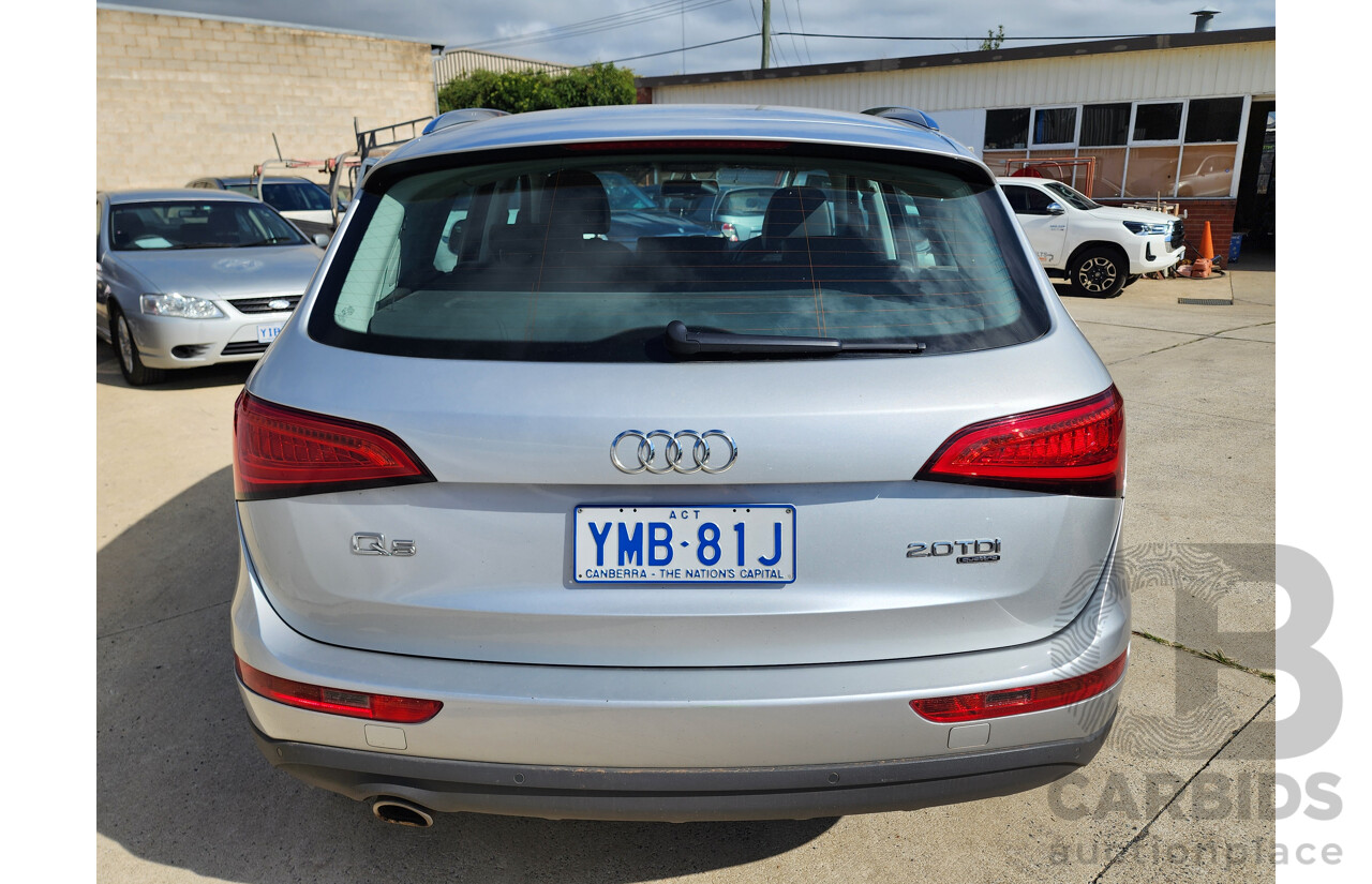 1/2013 Audi Q5 2.0 TDI Quattro 8R MY13 4d Wagon Silver 2.0L
