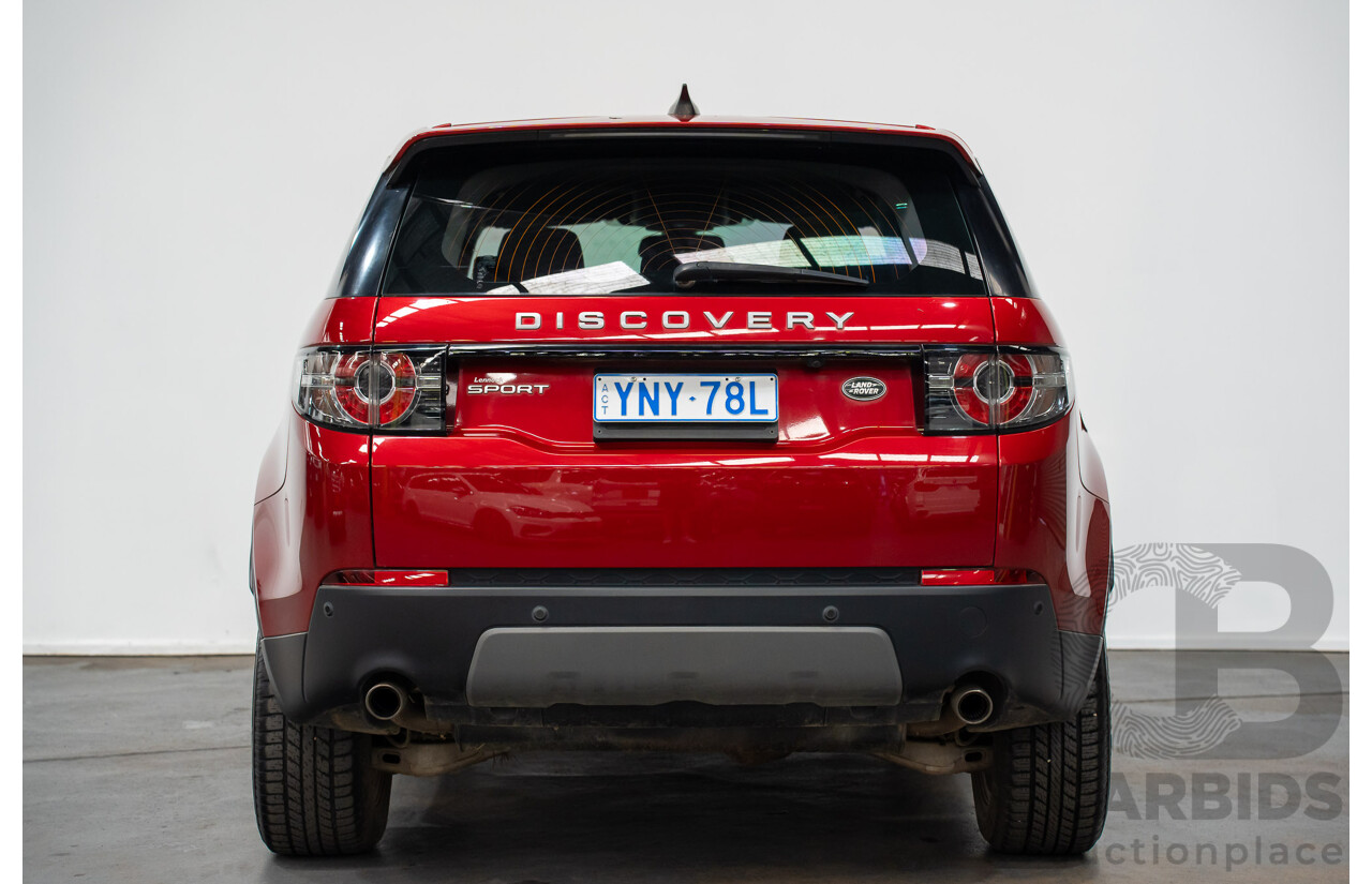 11/2016 Land Rover Discovery Sport TD4 (AWD)150 SE 5 SEAT LC MY17 4D Wagon Firenze Red Metallic 2.0L
