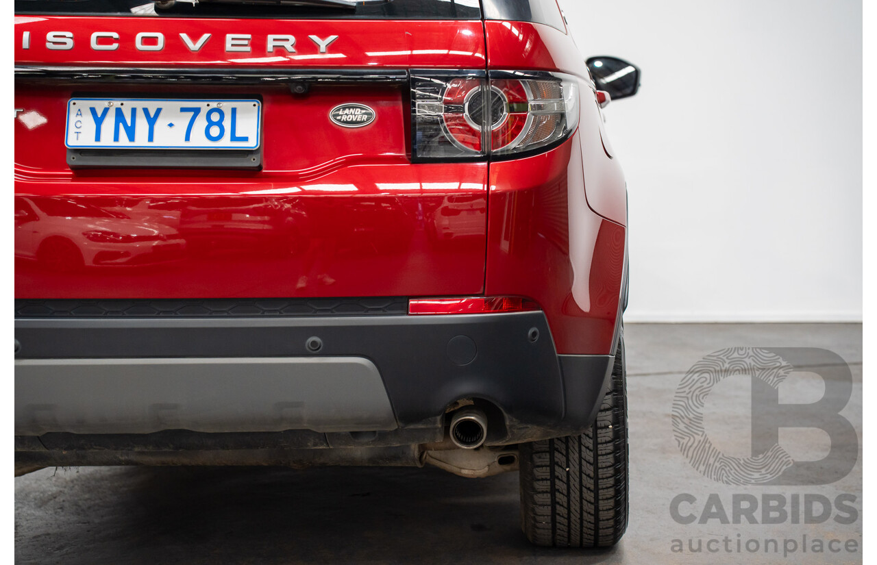 11/2016 Land Rover Discovery Sport TD4 (AWD)150 SE 5 SEAT LC MY17 4D Wagon Firenze Red Metallic 2.0L