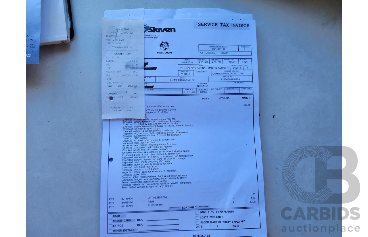 10/2011 Holden Barina Spark CD MJ 5d Hatchback Silver 1.2L