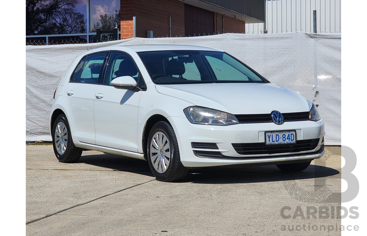 4/2016 Volkswagen Golf 92 TSI AU MY16 5d Hatchback White 1.4L