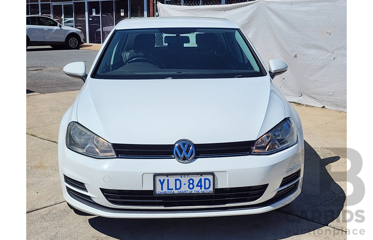 4/2016 Volkswagen Golf 92 TSI AU MY16 5d Hatchback White 1.4L