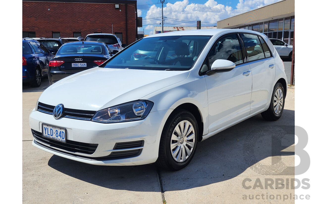 4/2016 Volkswagen Golf 92 TSI AU MY16 5d Hatchback White 1.4L