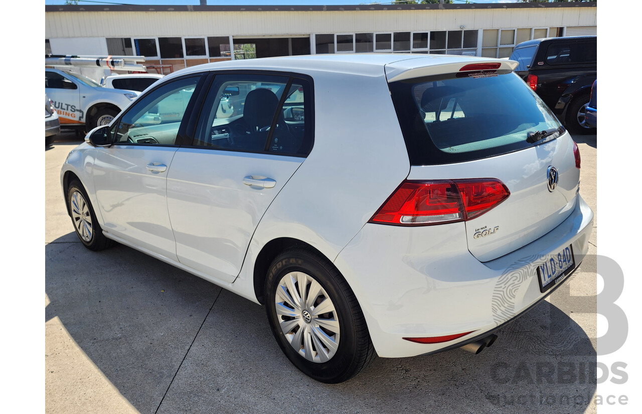 4/2016 Volkswagen Golf 92 TSI AU MY16 5d Hatchback White 1.4L
