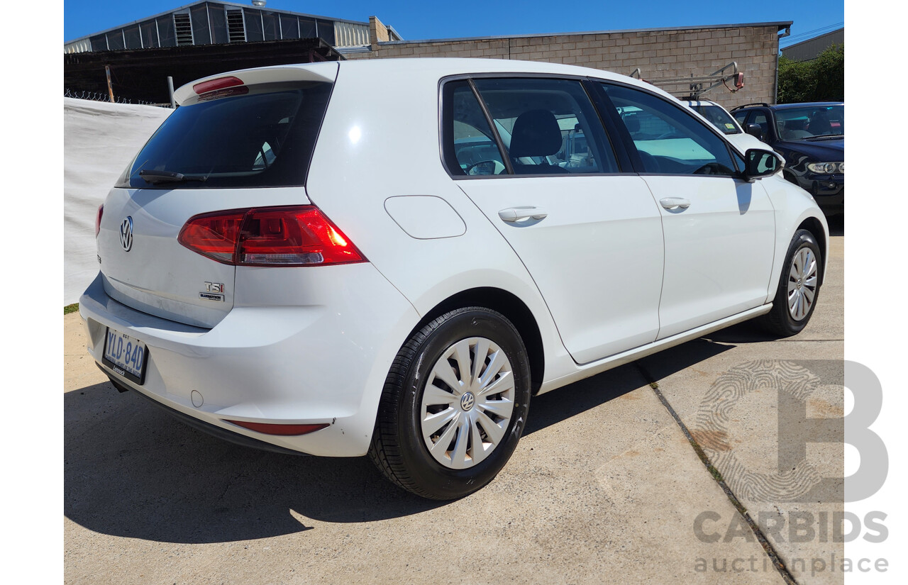 4/2016 Volkswagen Golf 92 TSI AU MY16 5d Hatchback White 1.4L