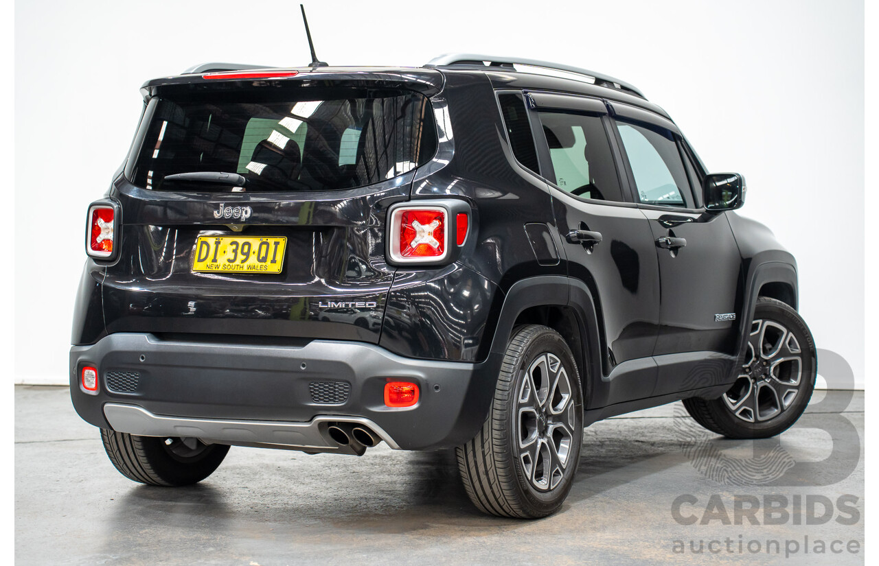 02/2016 Jeep Renegade LIMITED FWD BU 4D Wagon Black Turbo 1.4L