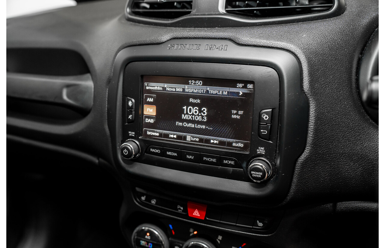 02/2016 Jeep Renegade LIMITED FWD BU 4D Wagon Black Turbo 1.4L