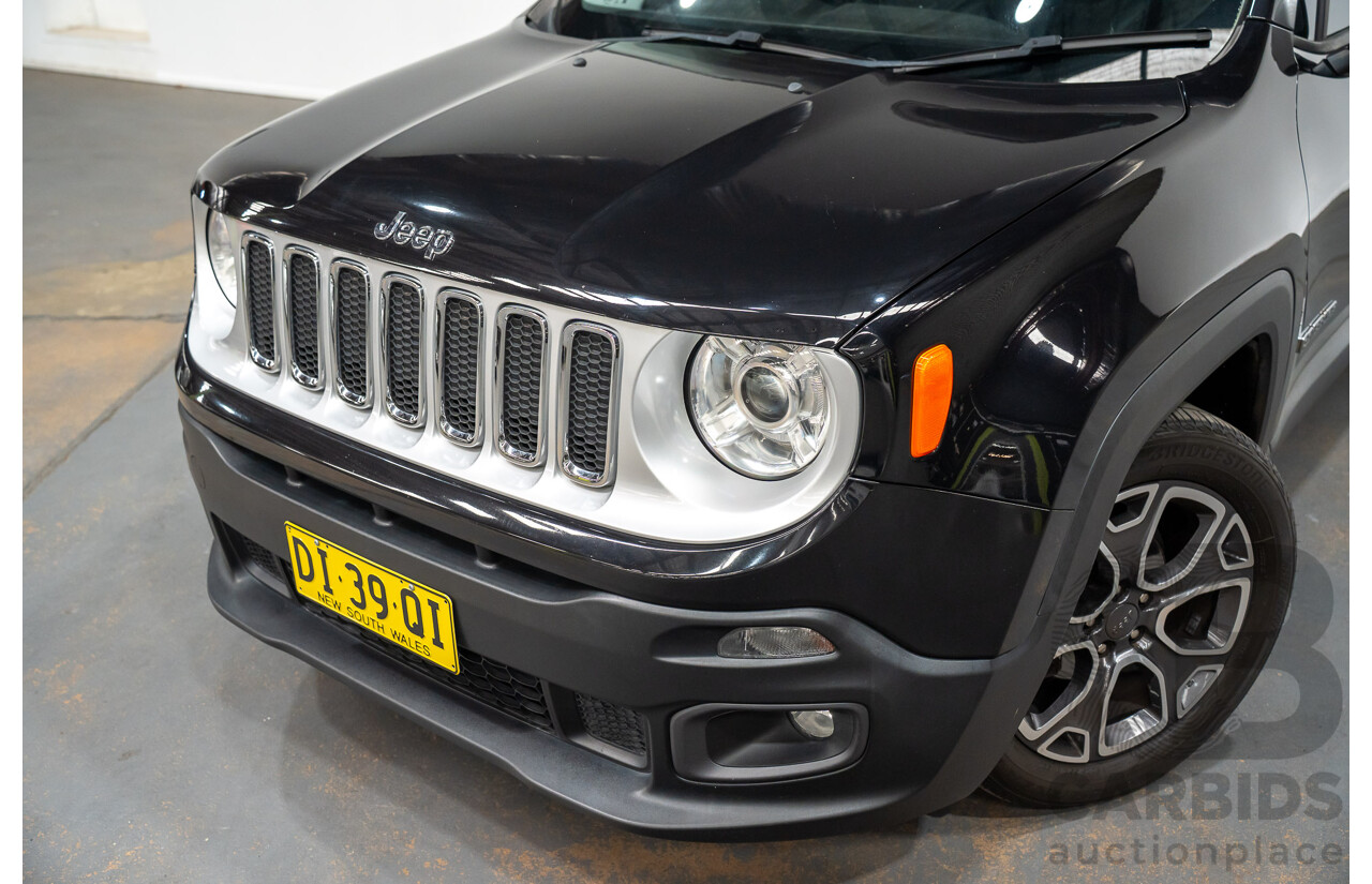 02/2016 Jeep Renegade LIMITED FWD BU 4D Wagon Black Turbo 1.4L
