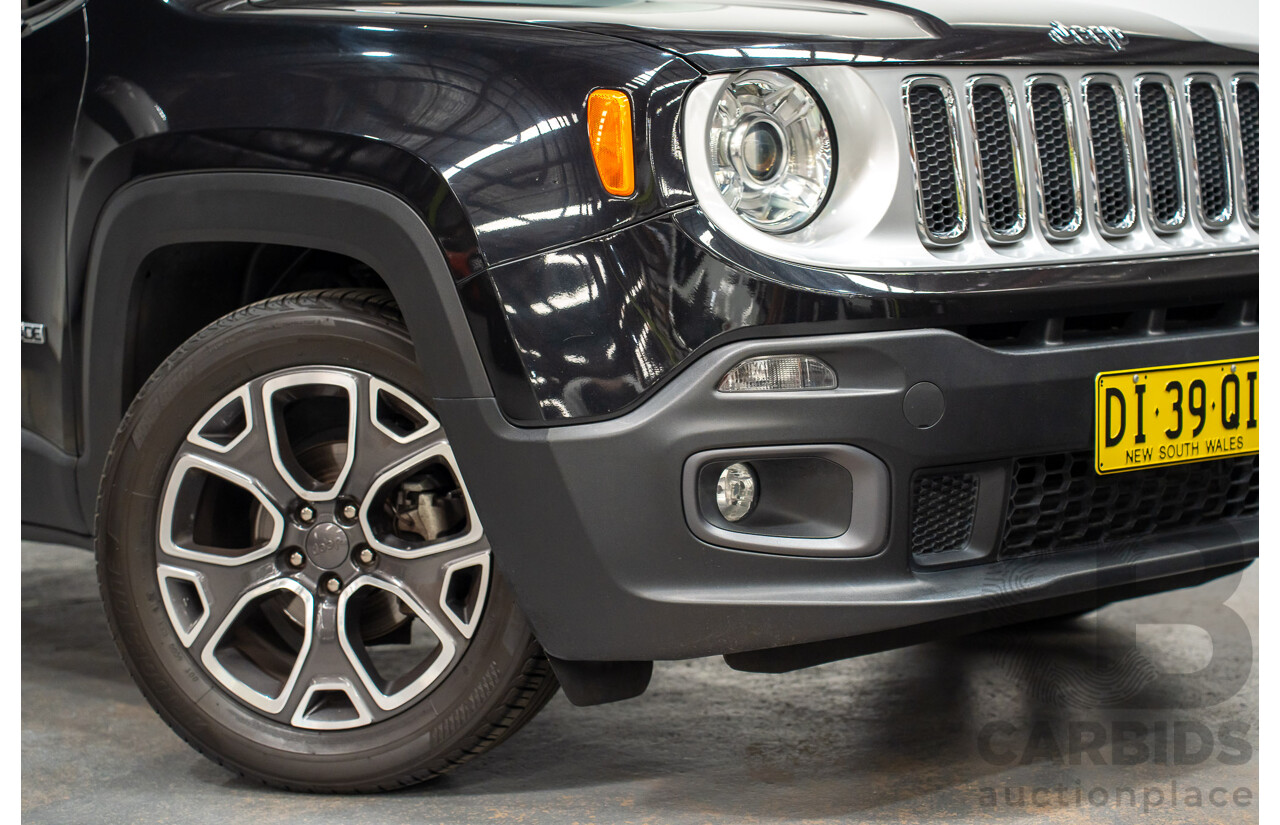 02/2016 Jeep Renegade LIMITED FWD BU 4D Wagon Black Turbo 1.4L