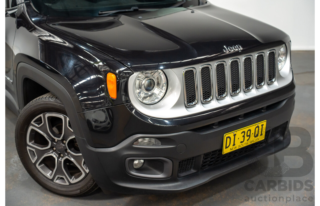 02/2016 Jeep Renegade LIMITED FWD BU 4D Wagon Black Turbo 1.4L