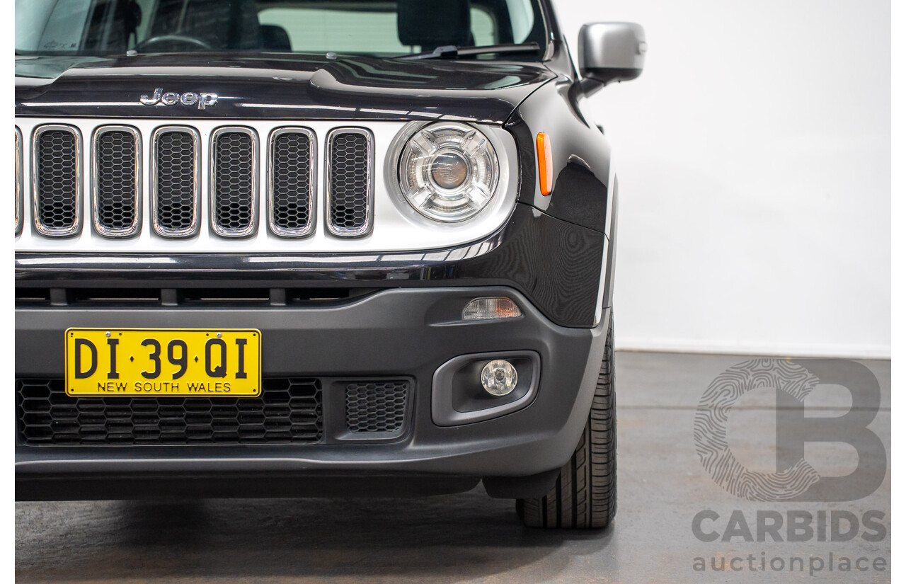02/2016 Jeep Renegade LIMITED FWD BU 4D Wagon Black Turbo 1.4L