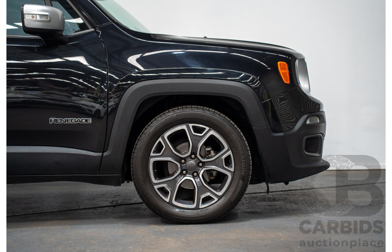 02/2016 Jeep Renegade LIMITED FWD BU 4D Wagon Black Turbo 1.4L