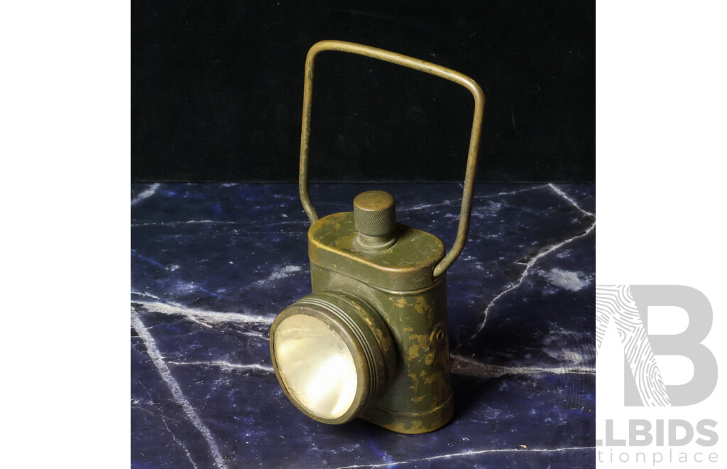 Vintage Brass No 1 Bicycle Lamp by Lamps Electric, 1942