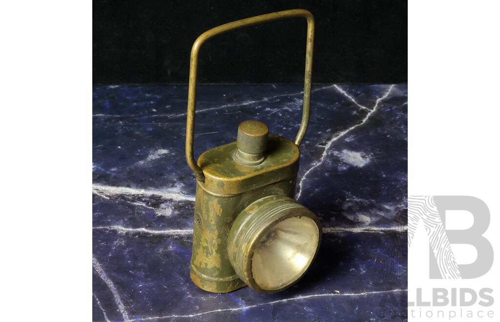 Vintage Brass No 1 Bicycle Lamp by Lamps Electric, 1942