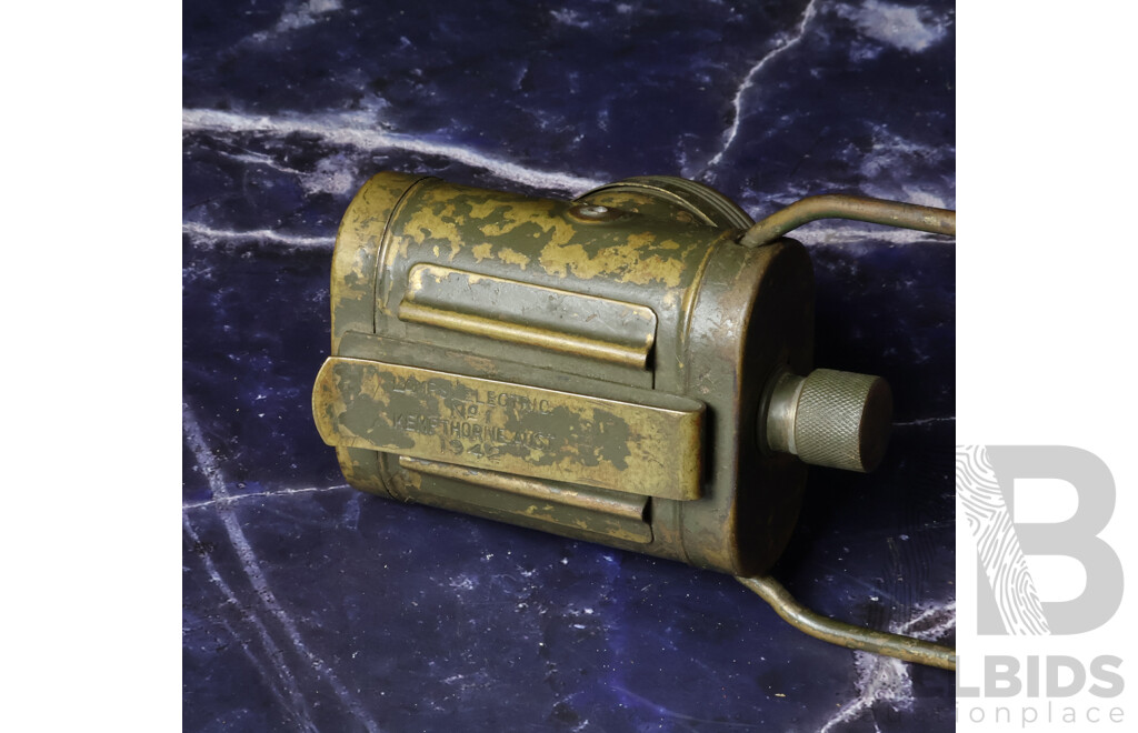 Vintage Brass No 1 Bicycle Lamp by Lamps Electric, 1942