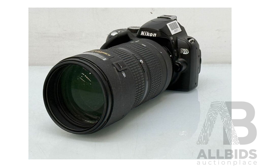 Nikon D60 DSL Camera and 80-200mm Lens
