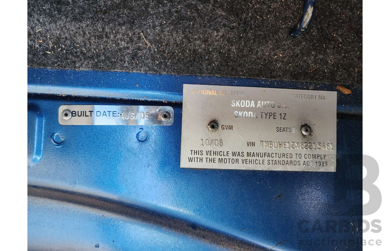 10/2008 Skoda Octavia RS TDI 1Z 4d Wagon Blue 2.0L