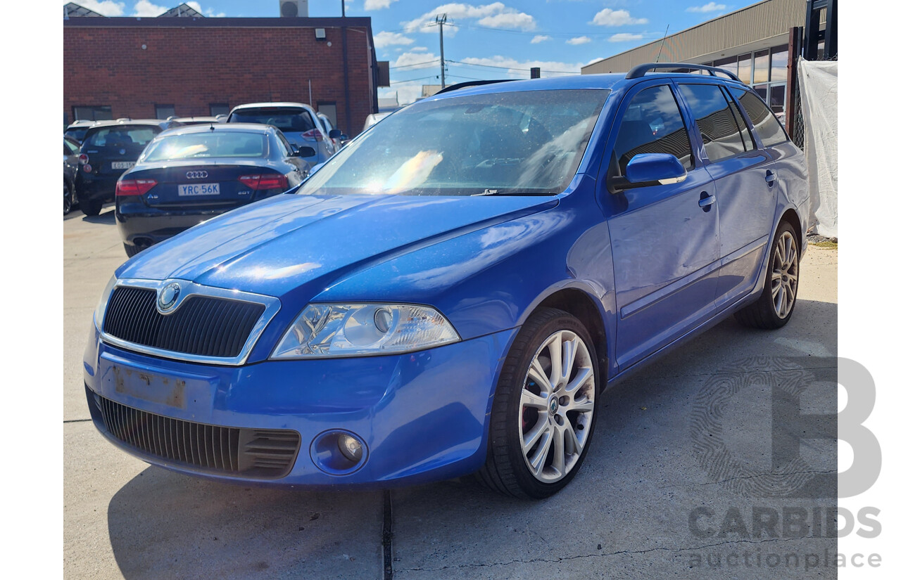10/2008 Skoda Octavia RS TDI 1Z 4d Wagon Blue 2.0L