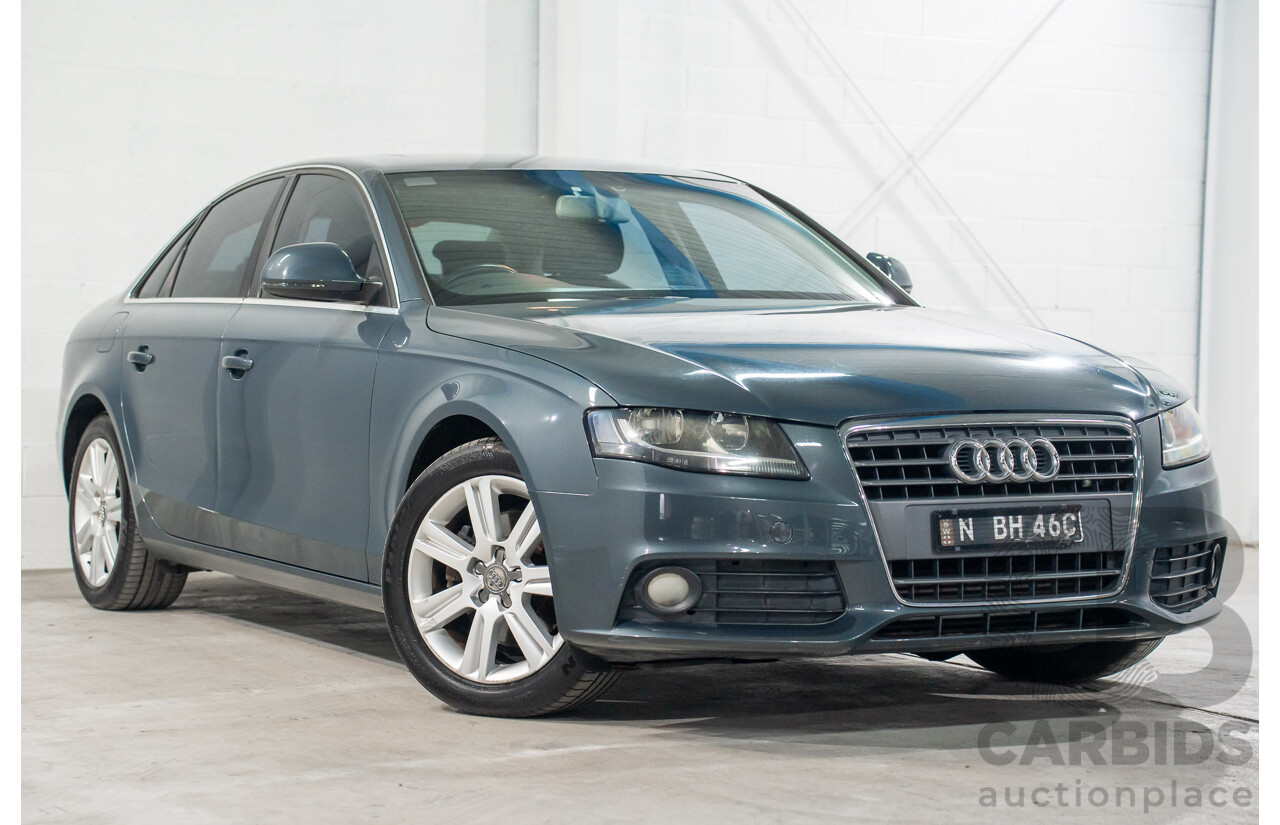 6/2008 Audi A4 1.8 TFSI B8 (8K) 4d Sedan Meteor Grey Pearl Turbo 1.8L