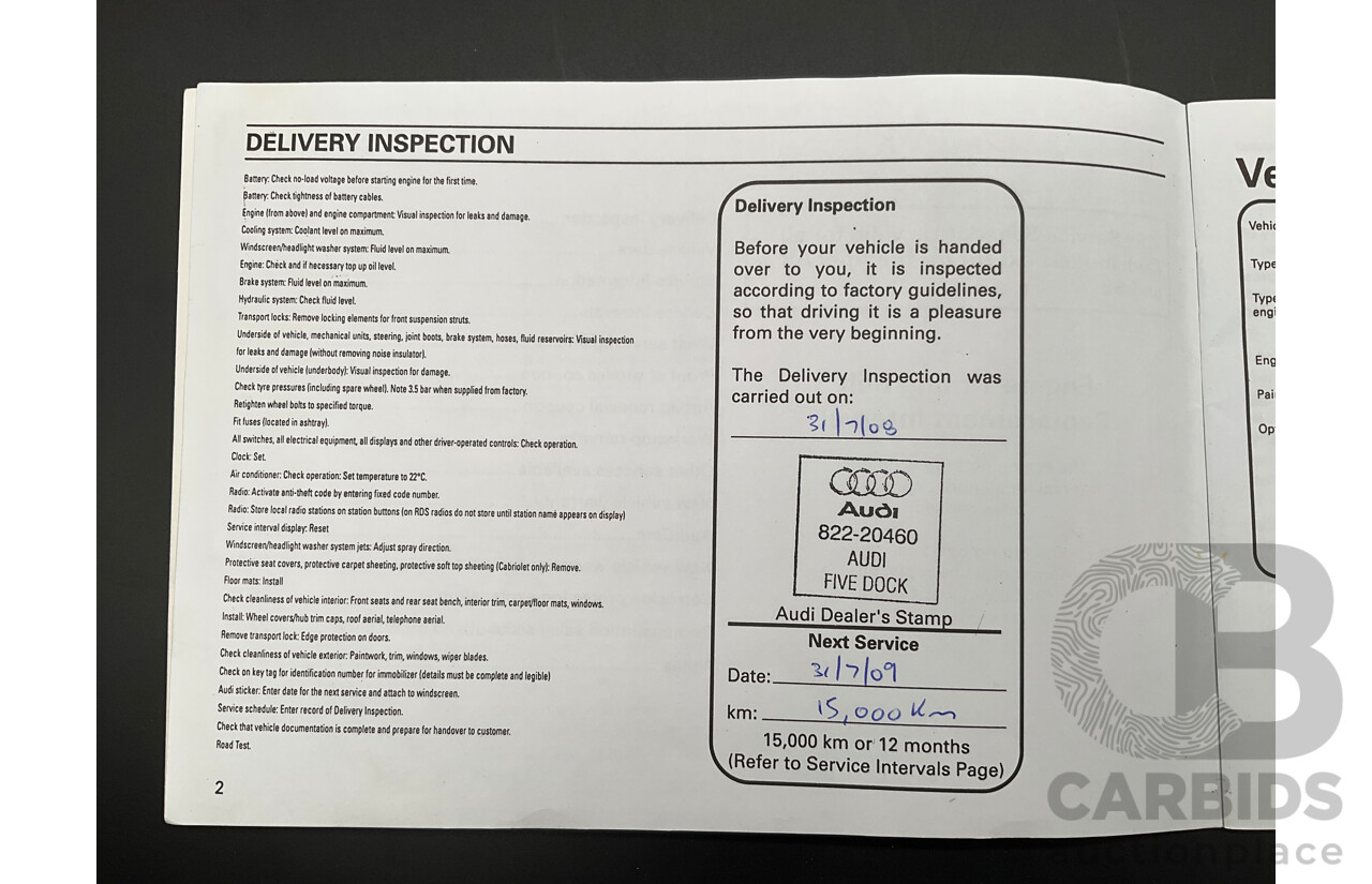 6/2008 Audi A4 1.8 TFSI B8 (8K) 4d Sedan Meteor Grey Pearl Turbo 1.8L