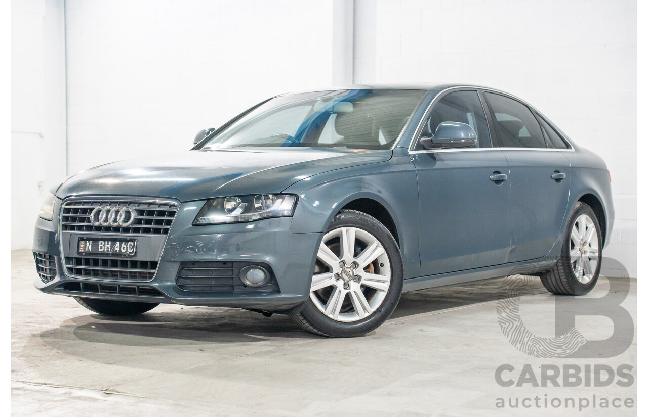 6/2008 Audi A4 1.8 TFSI B8 (8K) 4d Sedan Meteor Grey Pearl Turbo 1.8L