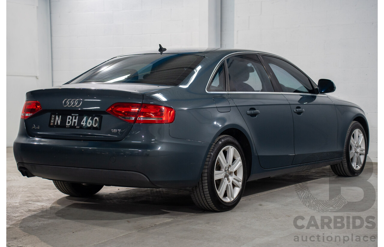 6/2008 Audi A4 1.8 TFSI B8 (8K) 4d Sedan Meteor Grey Pearl Turbo 1.8L