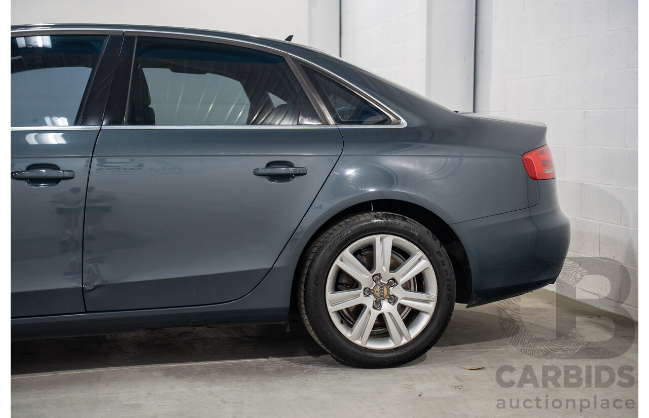 6/2008 Audi A4 1.8 TFSI B8 (8K) 4d Sedan Meteor Grey Pearl Turbo 1.8L