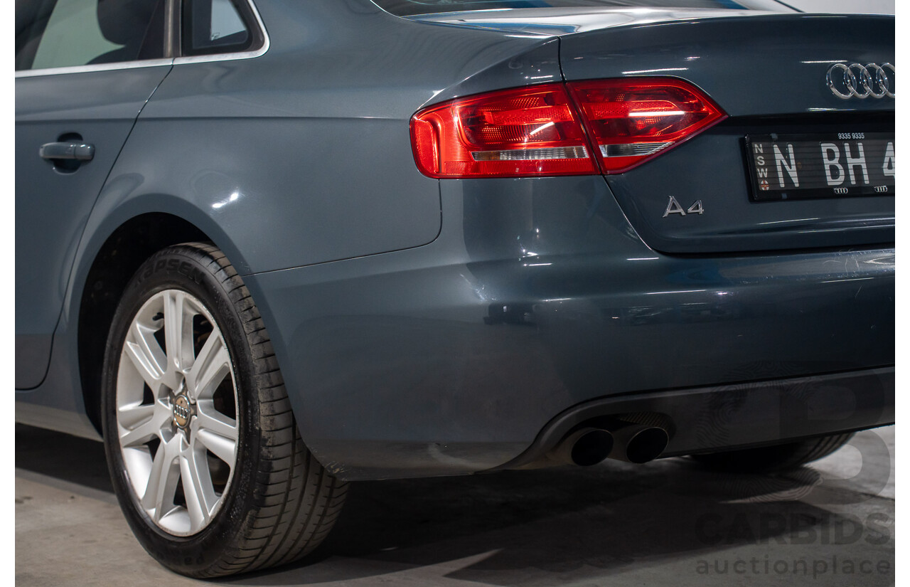 6/2008 Audi A4 1.8 TFSI B8 (8K) 4d Sedan Meteor Grey Pearl Turbo 1.8L
