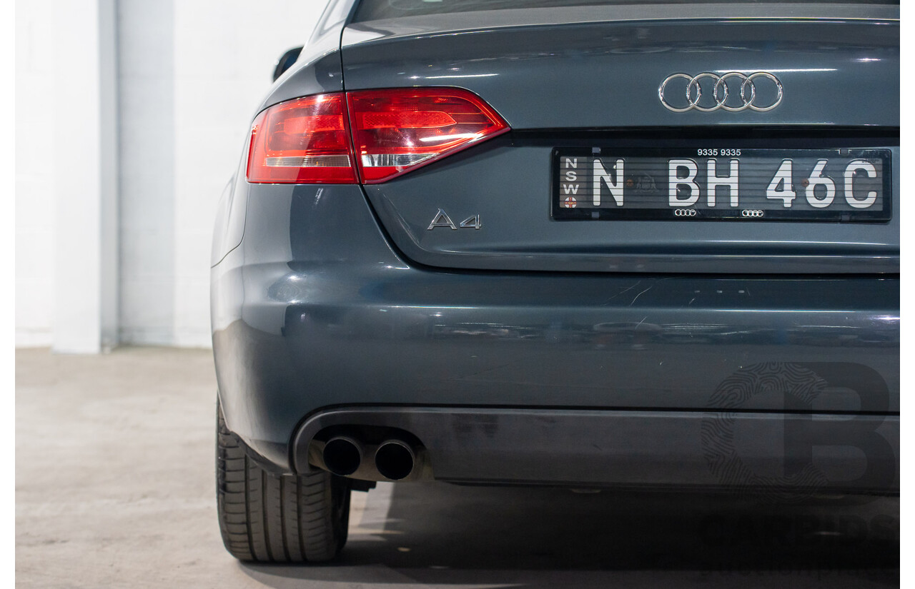 6/2008 Audi A4 1.8 TFSI B8 (8K) 4d Sedan Meteor Grey Pearl Turbo 1.8L