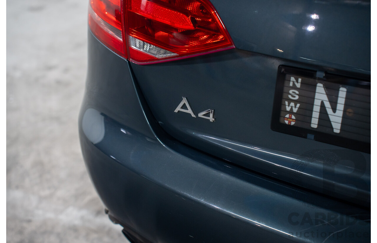 6/2008 Audi A4 1.8 TFSI B8 (8K) 4d Sedan Meteor Grey Pearl Turbo 1.8L