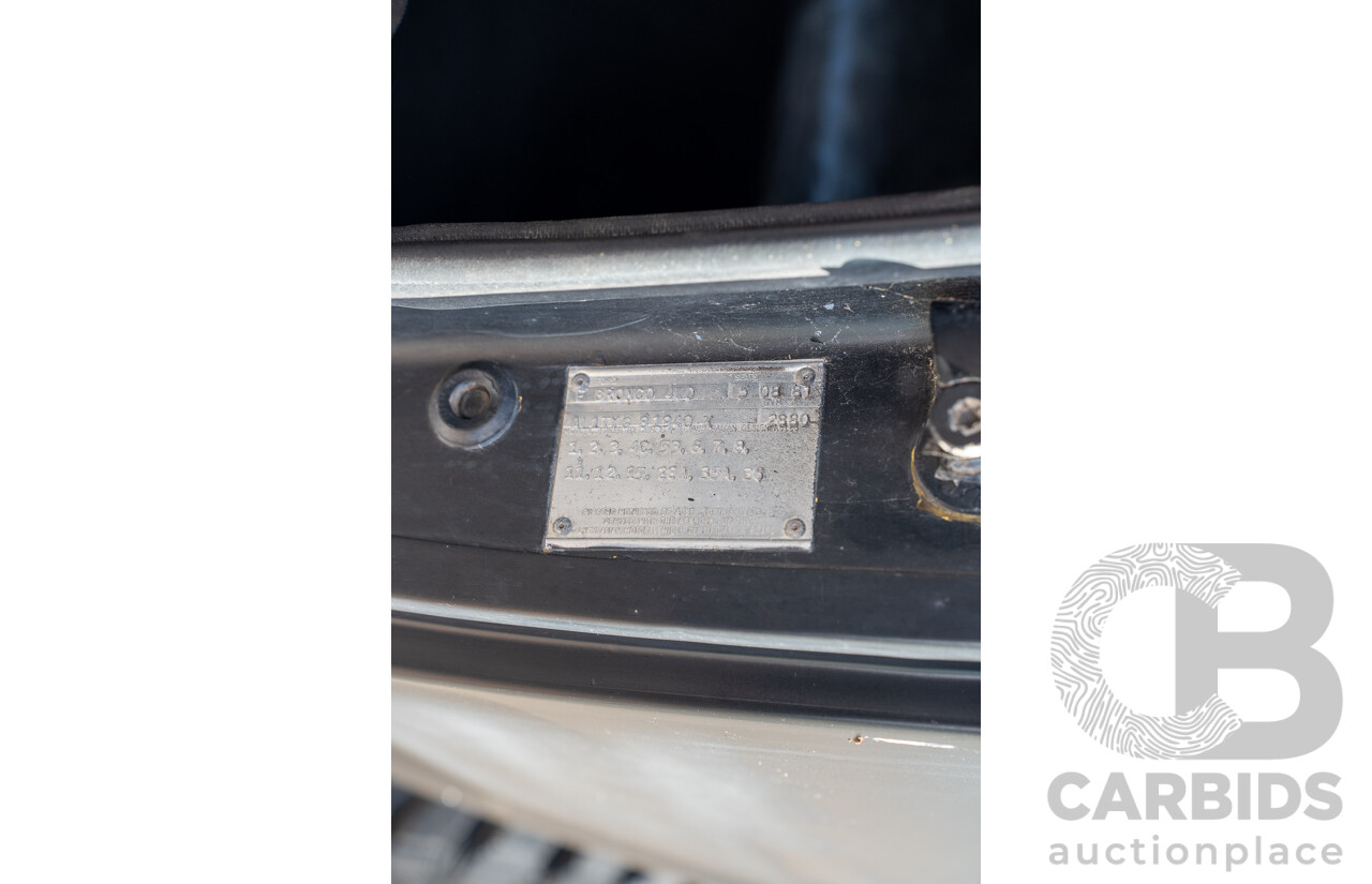 8/1981 Ford Bronco XLT (4x4) 2d Wagon Black 351ci V8 5.8L - Ute Conversion