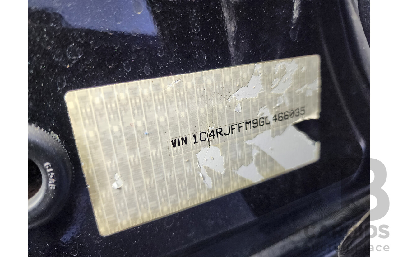 6/2016 Jeep Grand Cherokee Limited 75TH Anniversary (4x4) WK 4d Wagon Black 3.0L